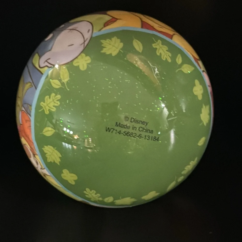 LOT of 7 Disney Store Christmas ball ornament shatterproof round Xmas lilo pooh